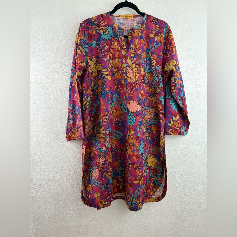 Bonanza Satrangi pret long sleeve printed dress size 16